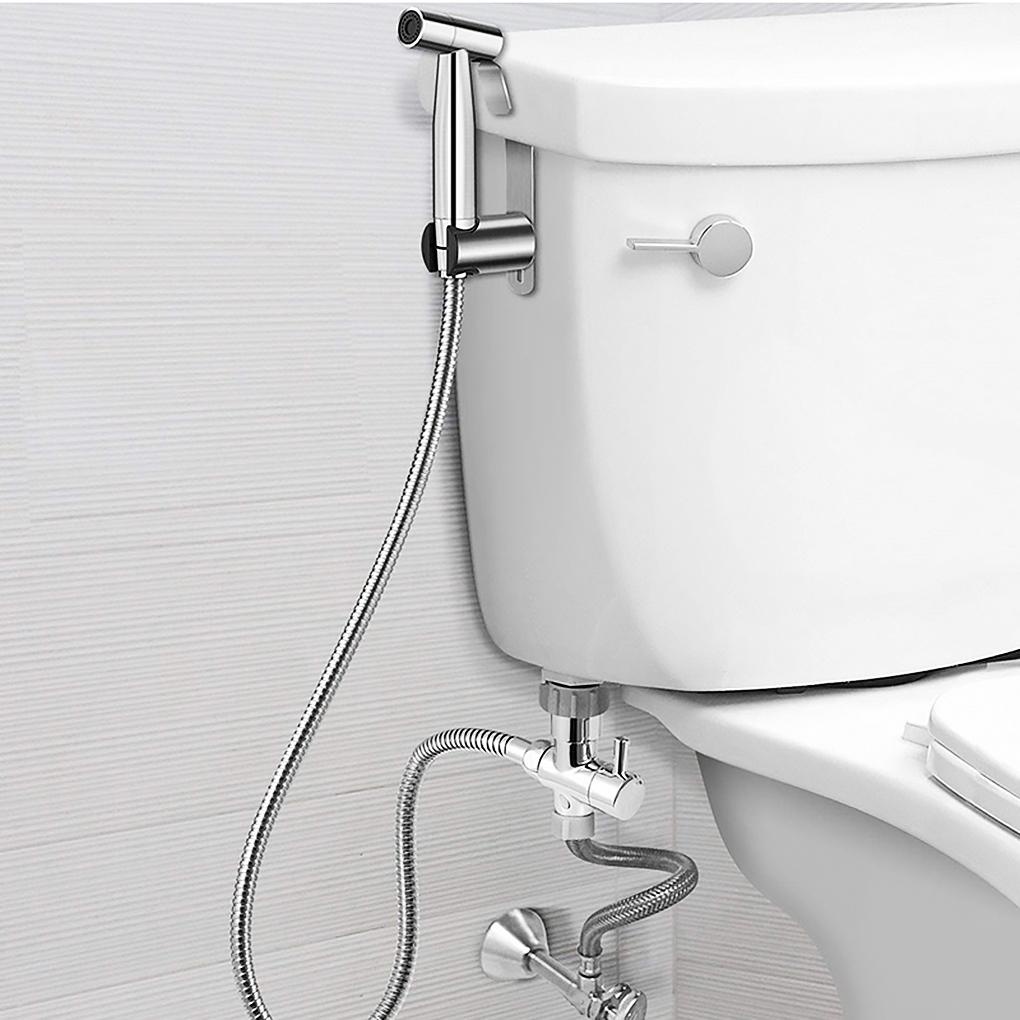 Vòi Xịt Toilet Bằng Kim Loại Không Gỉ Điều Chỉnh Áp Suất Nước