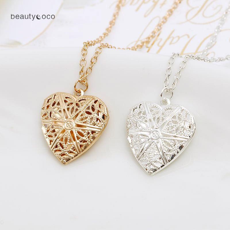 beautycoco🍊Dây chuyền mặt hình trái tim lồng ảnh thiết kế sang trọng cho nữ