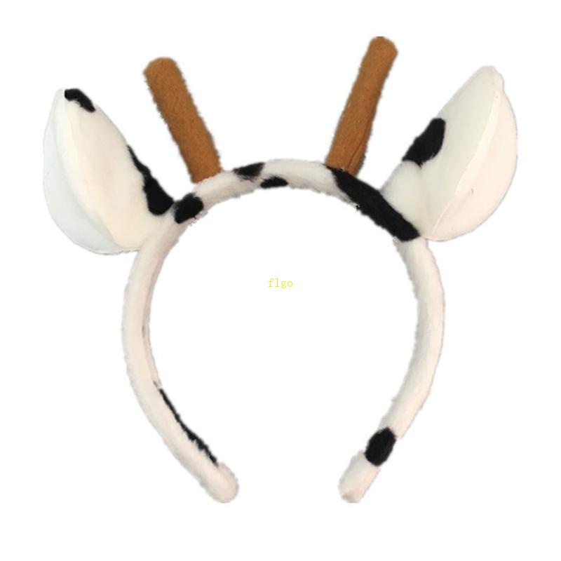 Băng Đô Tai Bò Sữa Phong Cách Hoạt Hình Vui Nhộn Dành Cho Trẻ Em Và Người Lớn