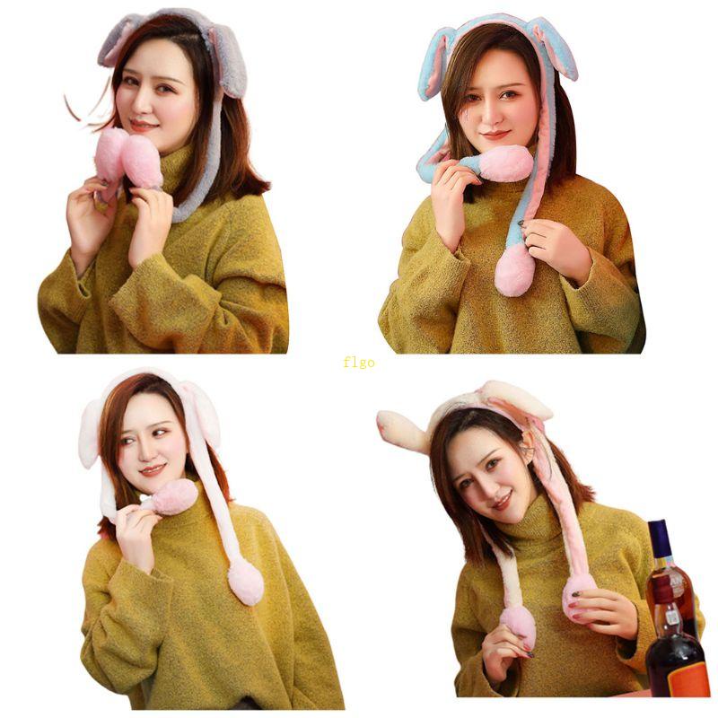 Flgo Băng Đô Tai Thỏ Bằng Vải Lông Mềm Mại Ấm Áp Mùa Đông Cho Nam Và Nữ