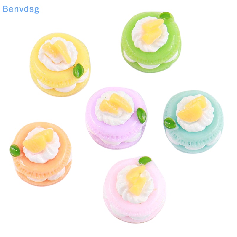 Bộ 5 Bánh Kem Mini Bằng Nhựa Resin Dùng Trang Trí Nhà Búp Bê