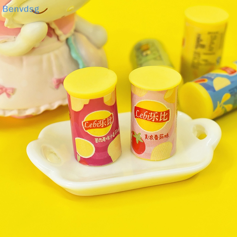 Set 2 Móc Khóa Hình Lọ Khoai Tây Chiên 3D DIY Trang Trí Nhà Búp Bê