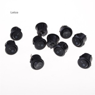Lotco 10 công tắc rocker thuyền tròn nhỏ 16 mm rocker bật tắt 2 chân vn