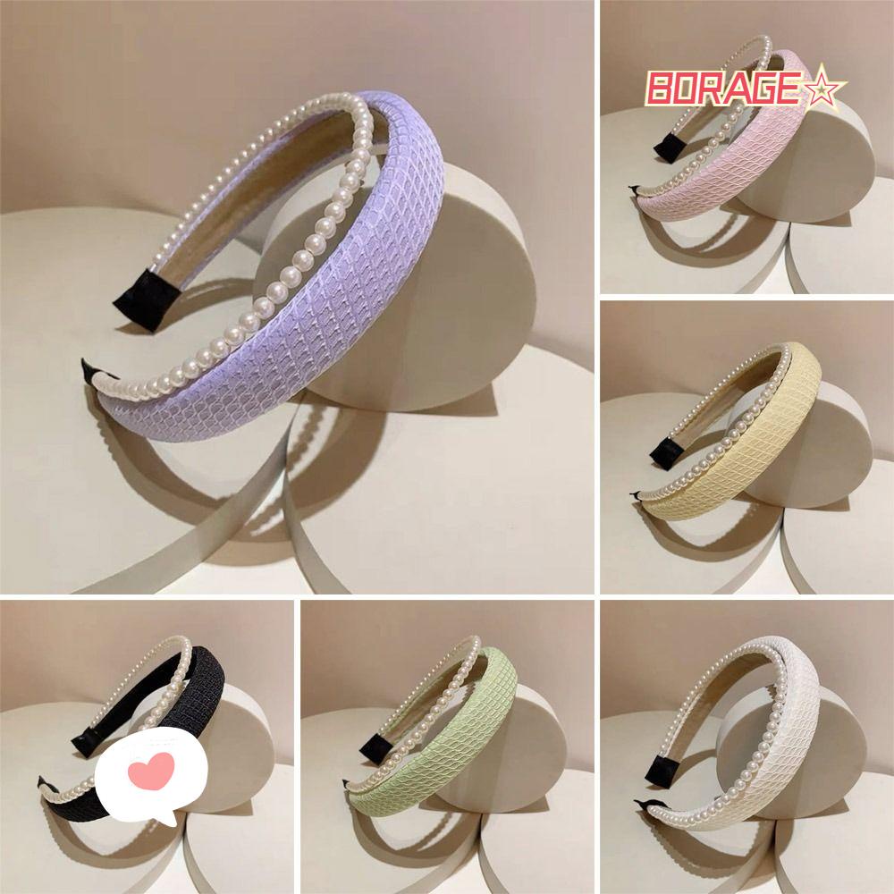 Băng Đô Cài Tóc Bằng Mút Xốp Hai Lớp Màu Trơn