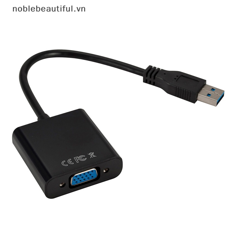 Cáp ChuyểN ĐổI Âm Thanh / Video USB 3.0 Sang Vga Cho Windows 7 / 8 / 10 PC 1080P
