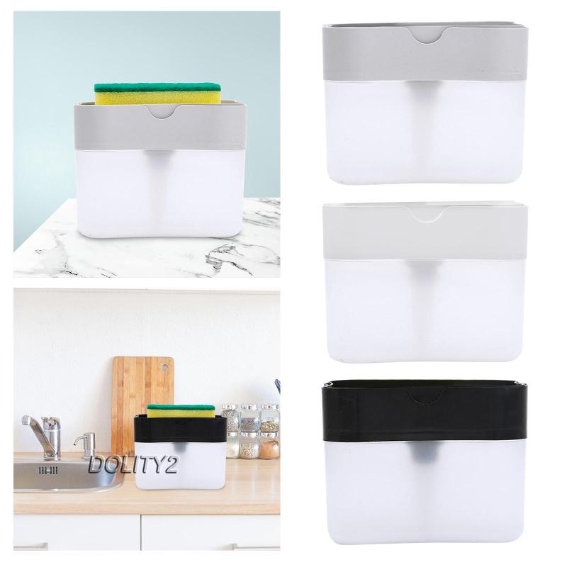 Set 2 Bình Đựng Xà Phòng Và Giá Đỡ Rửa Chén Tiện Dụng Cho Nhà Bếp