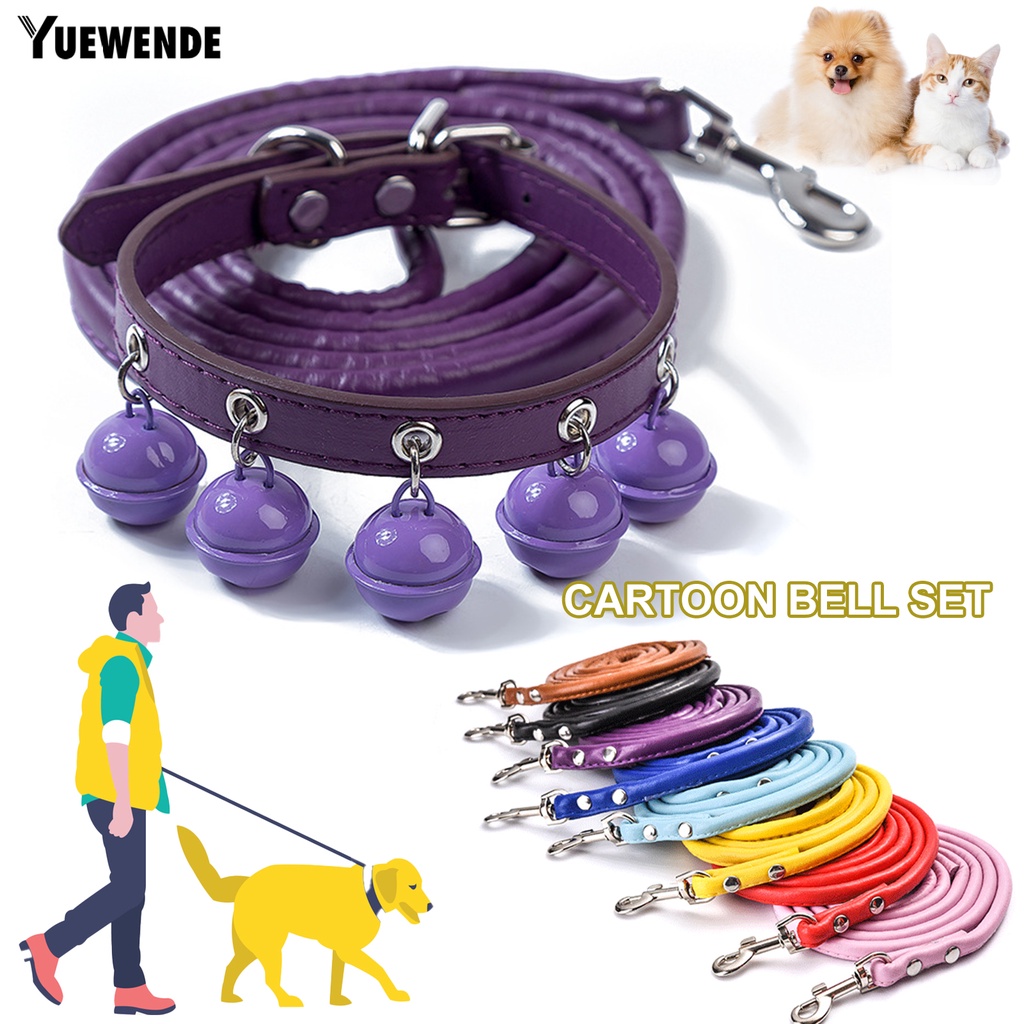 Dây Dắt Thú Cưng Đi Dạo Chống Sặc Màu Trơn Dễ Thương