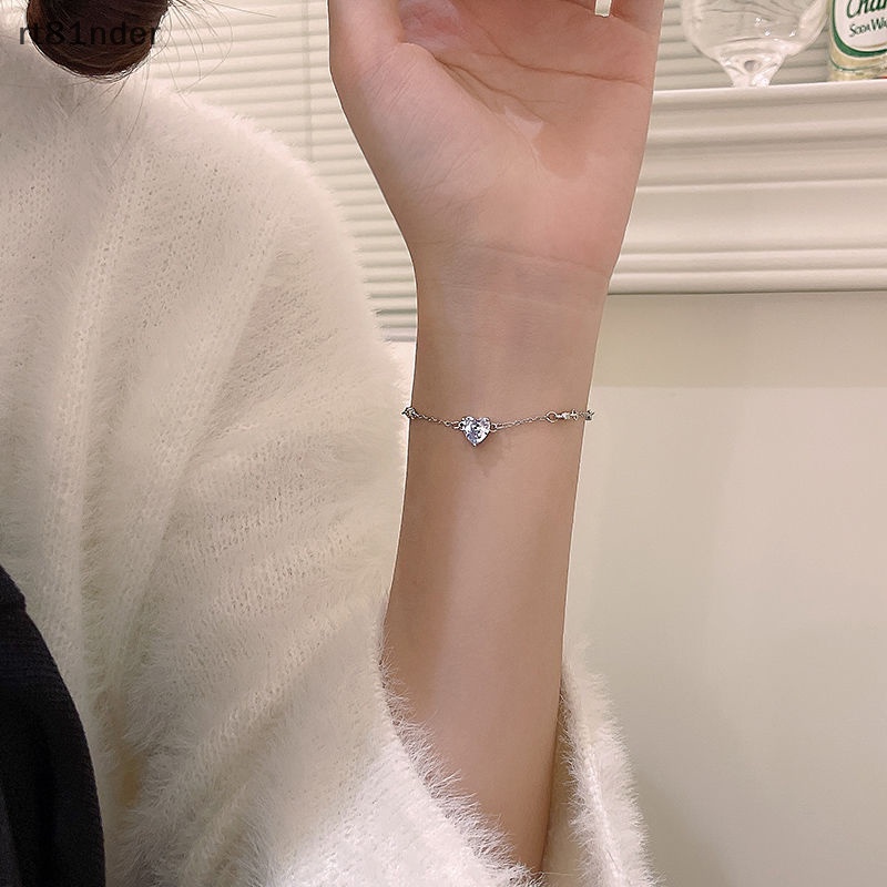 Vòng Tay Đính Đá Zircon Lấp Lánh Tùy Chỉnh Thời Trang Sang Trọng Cho Nữ