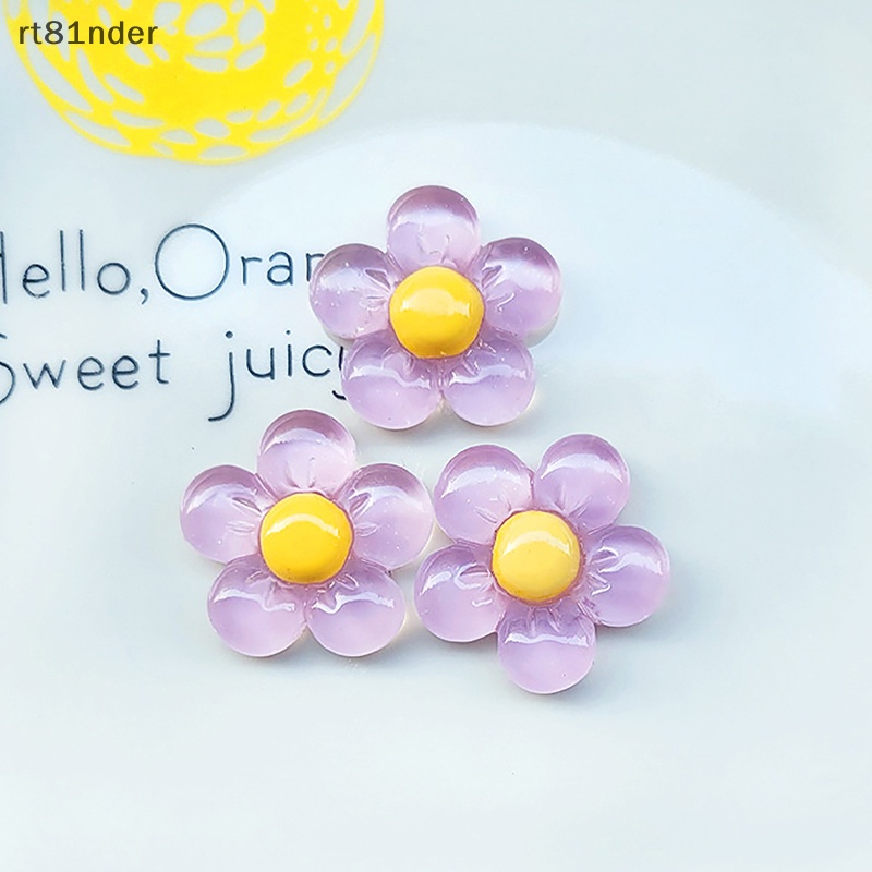 Rt Bộ 20 Bông Hoa Nhựa Resin Trang Trí Sổ Tay Thủ Công