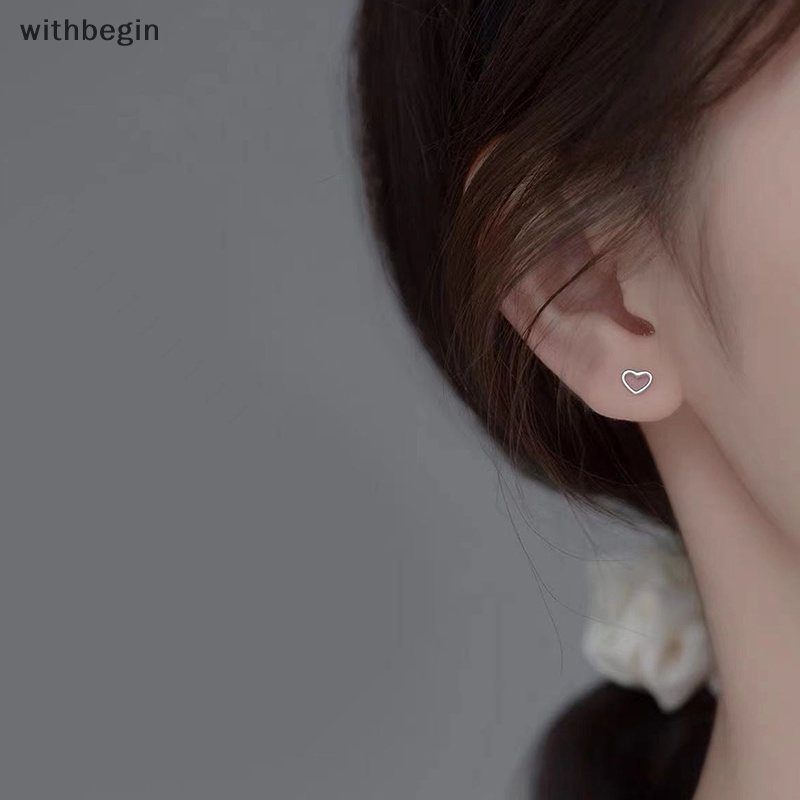 1 Đôi Khuyên Tai Dạng Xoắn Ốc Hình Trái Tim Đơn Giản Thời Trang Cho Nữ
