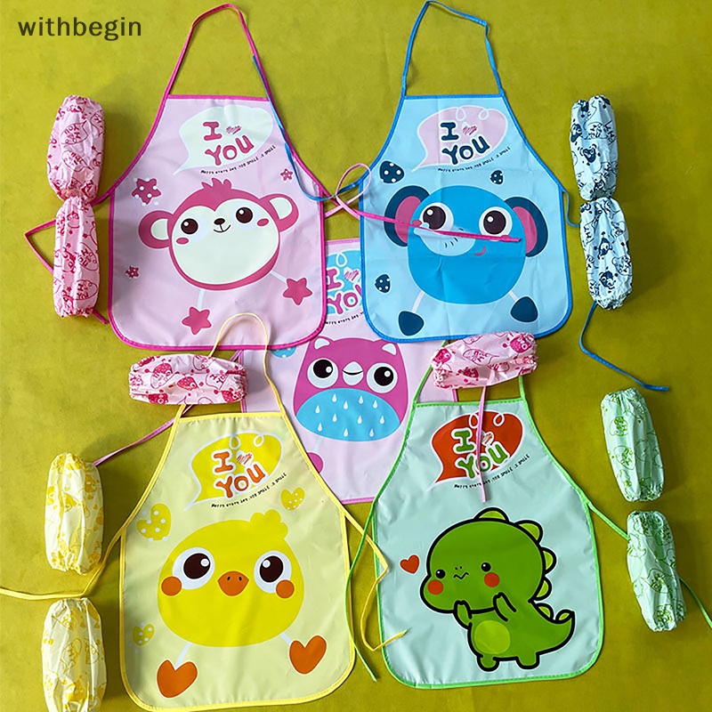 1 Tạp Dề Họa Tiết Hoạt Hình Bằng EVA Chống Thấm Nước Cho Bé