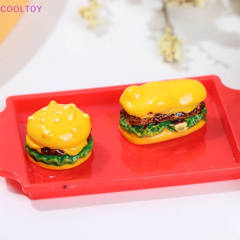 1 Bộ Đồ Chơi Thức Ăn Nhanh Mini Hình Hamburger Dễ Thương Trang Trí Nhà Búp Bê
