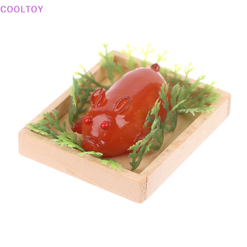 Mô Hình Khay Đựng Thức Ăn Hình Chú Heo Tỉ Lệ 1: 12 Trang Trí Nhà Búp Bê