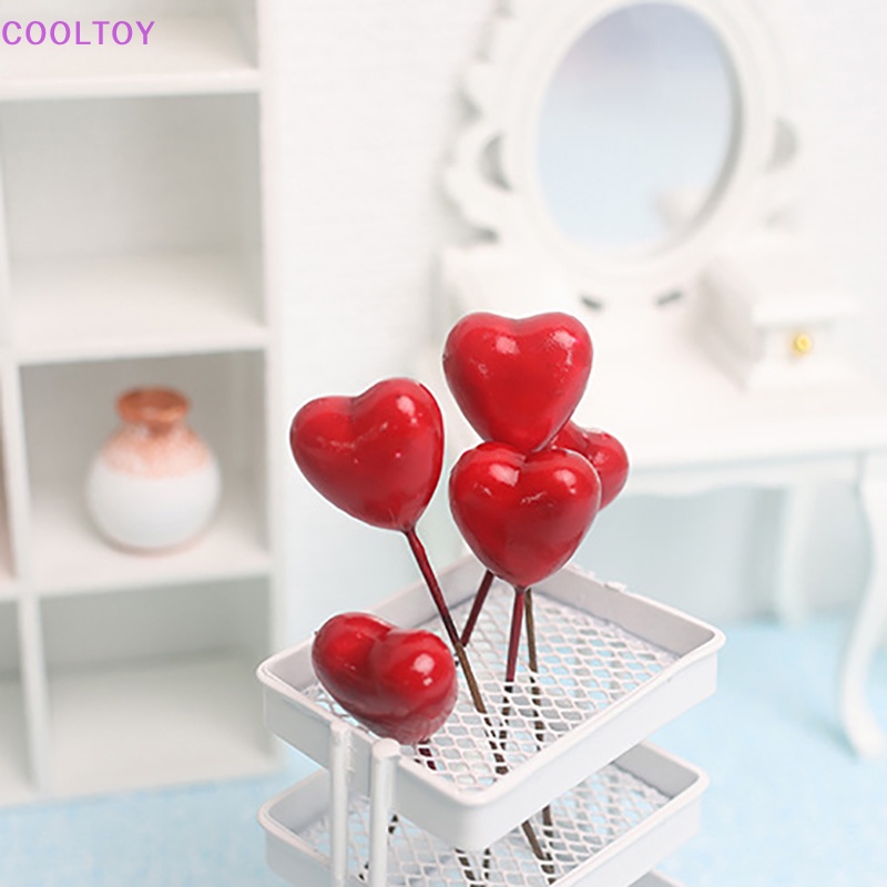 5 Bong Bóng Trái Tim Trang Trí Nhà Búp Bê Tỉ Lệ 1: 12