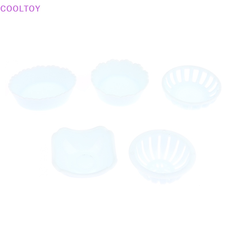 Bộ 5 Giỏ Đựng Trái Cây / Rau Củ Quả Mini Trang Trí Nhà Búp Bê DIY