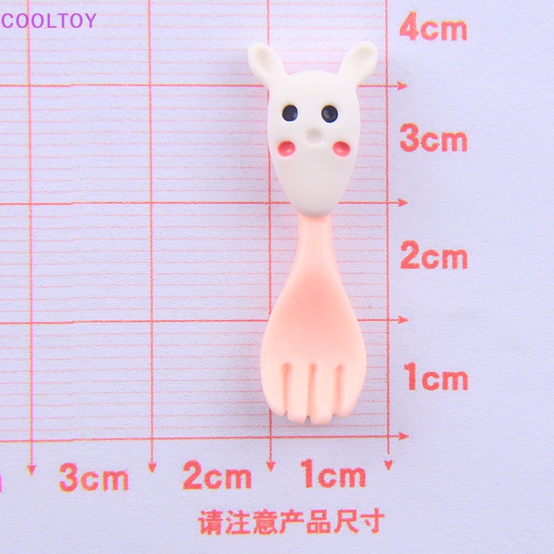 Cooltoy set 10 Muỗng Nĩa Mini Hình Phong Cảnh Hoạt Hình Cho Nhà Búp Bê