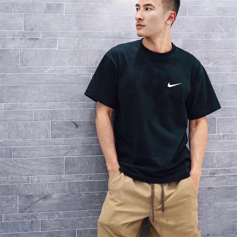 Áo Thun Cotton Tay Ngắn In Chữ N1KE Plus Size Unisex