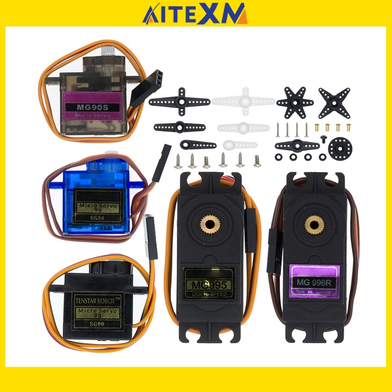 SG90 MG90 MG90S Servo Kỹ Thuật Số MG995 MG996 Servo Kim Loại Bánh Răng Cho Futaba JR Xe RC Mô Hình M