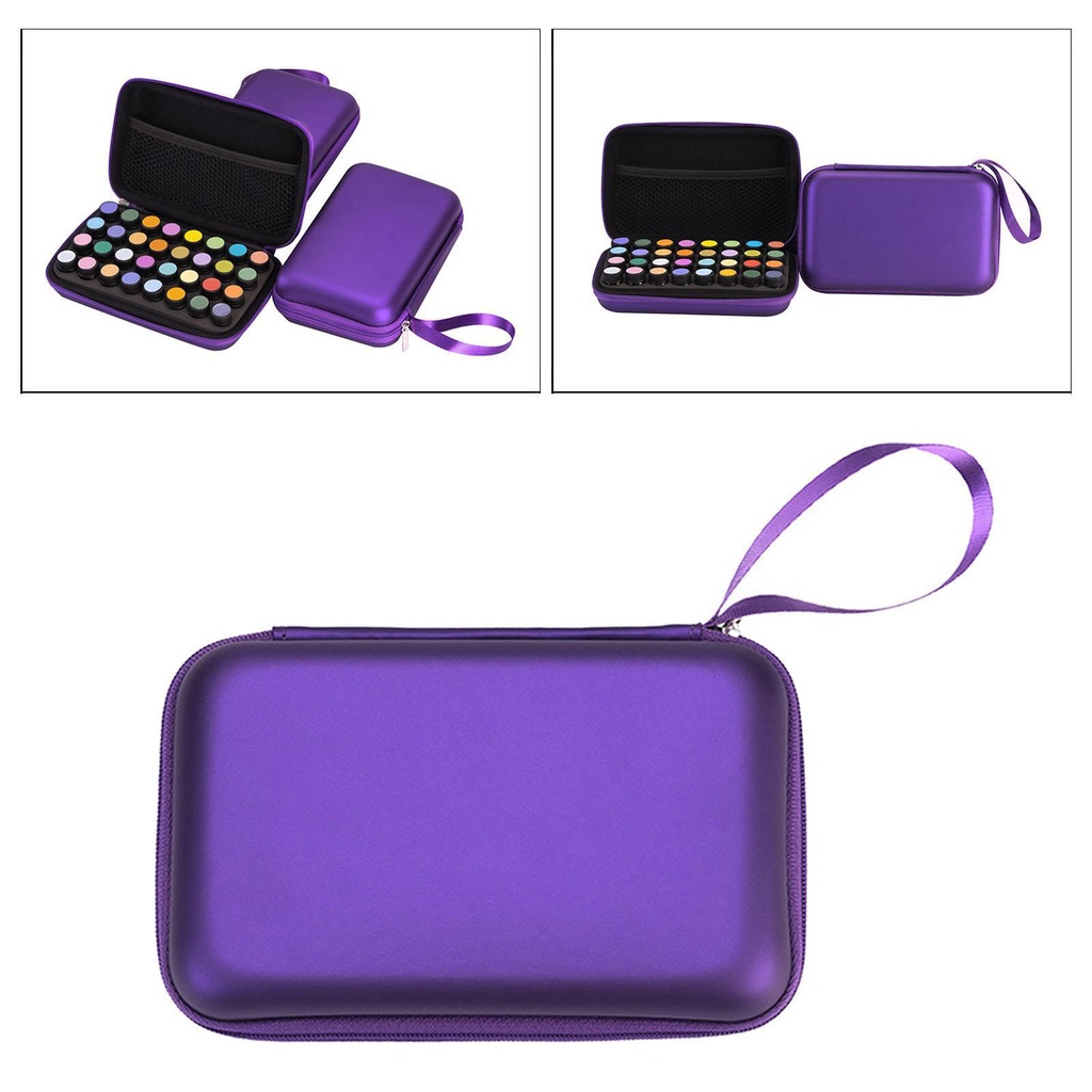 Túi Da PU 32 Chai Tinh Dầu Thơm Dễ Dàng Mang Theo