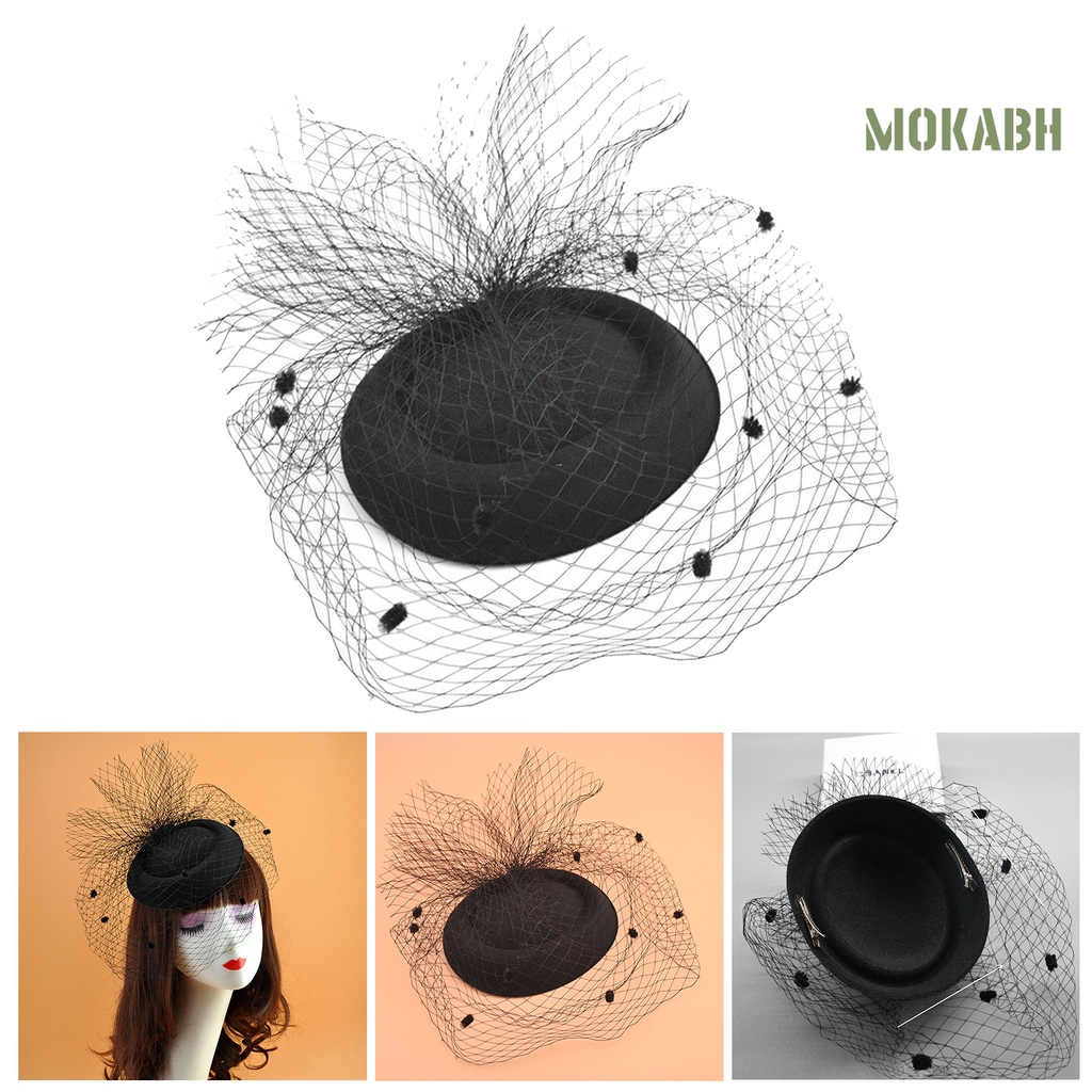 Khăn Lưới Che Mặt Trang Trí Tóc Cô Dâu / Tiệc Tối Phong Cách Retro