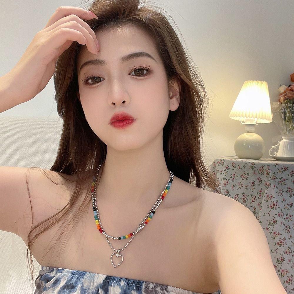 Vòng cổ Mặt Cười|Vòng cổ Mặt Trái Tim Nhiều Màu Sắc