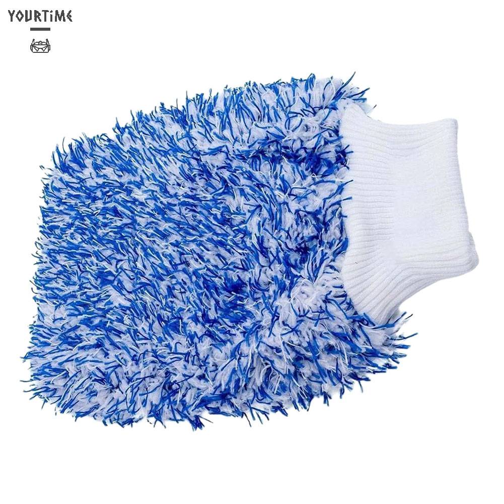 Găng Tay Lông Cừu San Hô Vệ Sinh Xe Ô Tô Tiện Lợi