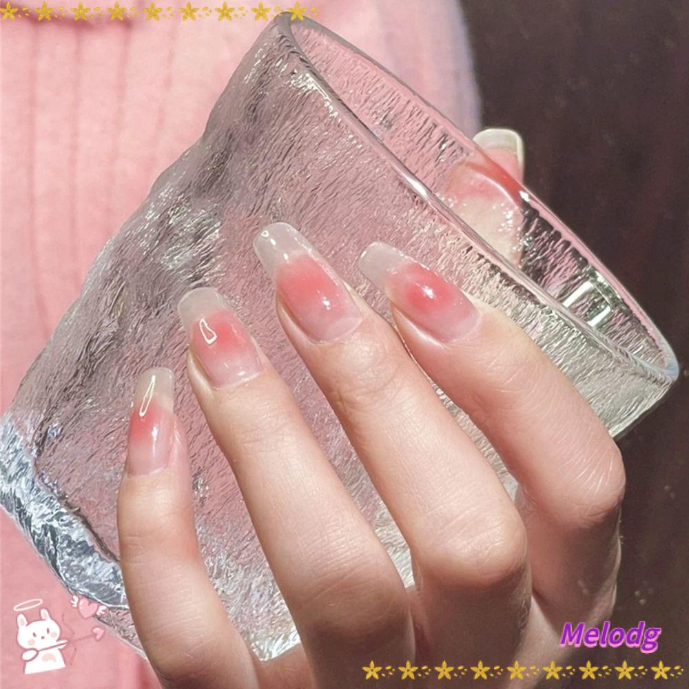 MELODG Set 24 Móng Tay Giả Có Thể Tháo Rời