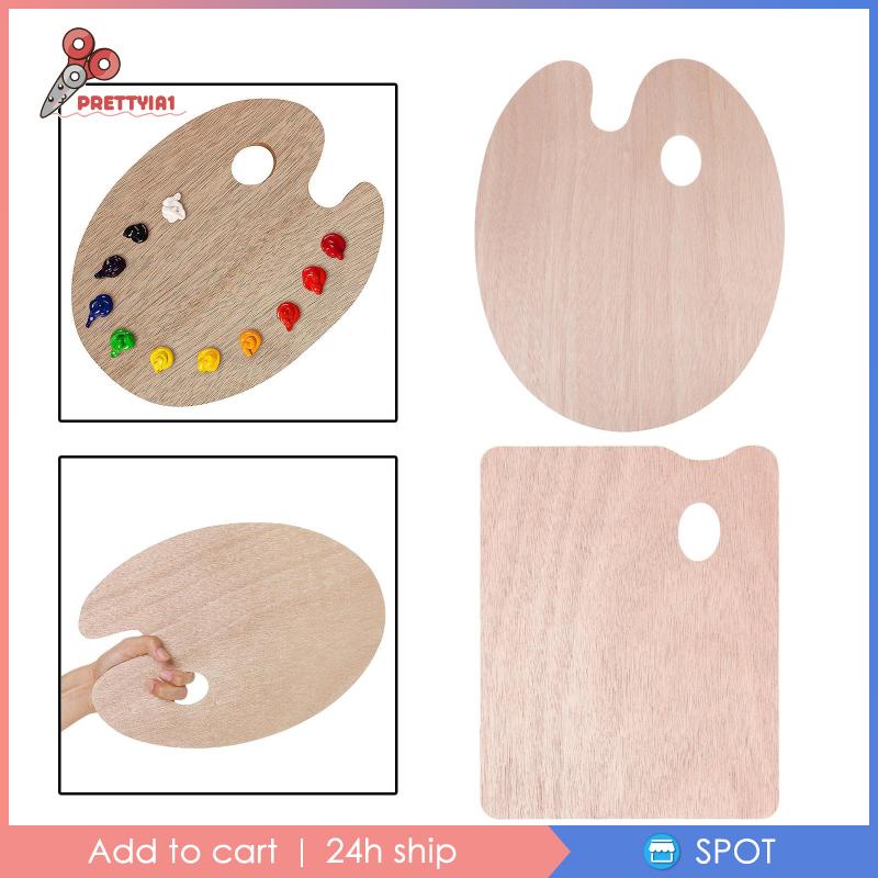 [Prettyia1] Bảng Trộn Màu Nước Vẽ Tranh DIY Bằng Gỗ Cho Người Mới Bắt Đầu