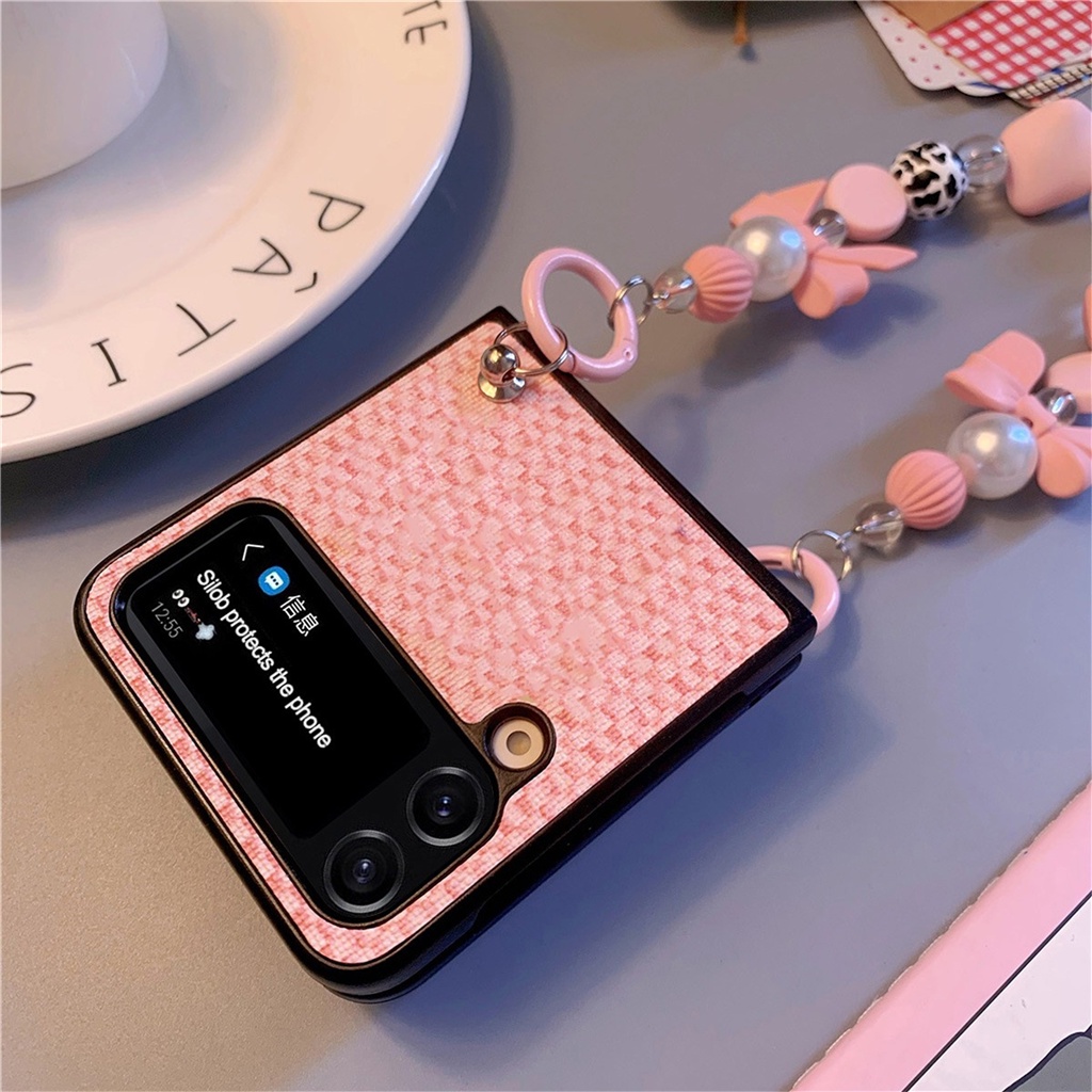 Ốp Điện Thoại Họa Tiết Thắt Nơ 3D Dễ Thương Cho Galaxy Z Flip4 5G Flip4 Z Flip3 Zflip3 Zflip4 Flip3