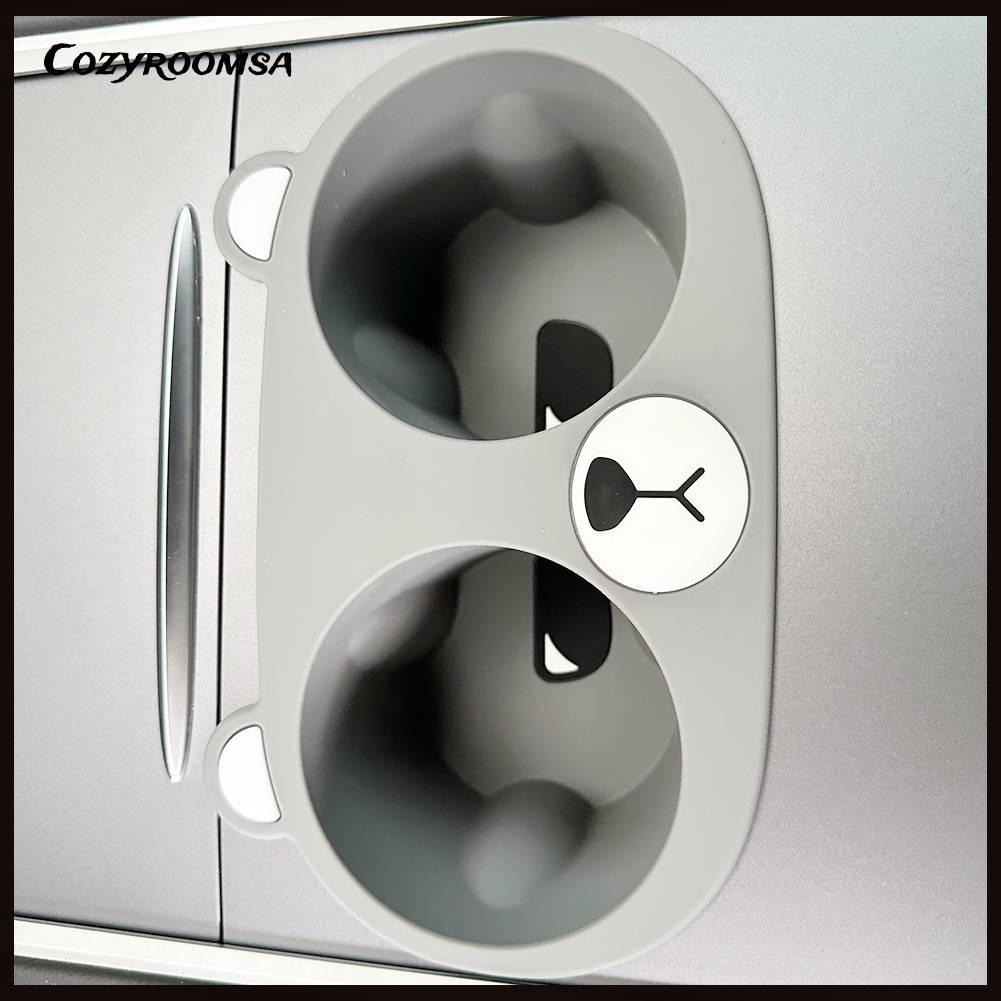 Giá Đỡ Chai Nước Silicon Hình Gấu Hoạt Hình Cho Tesla Model 3 / Y