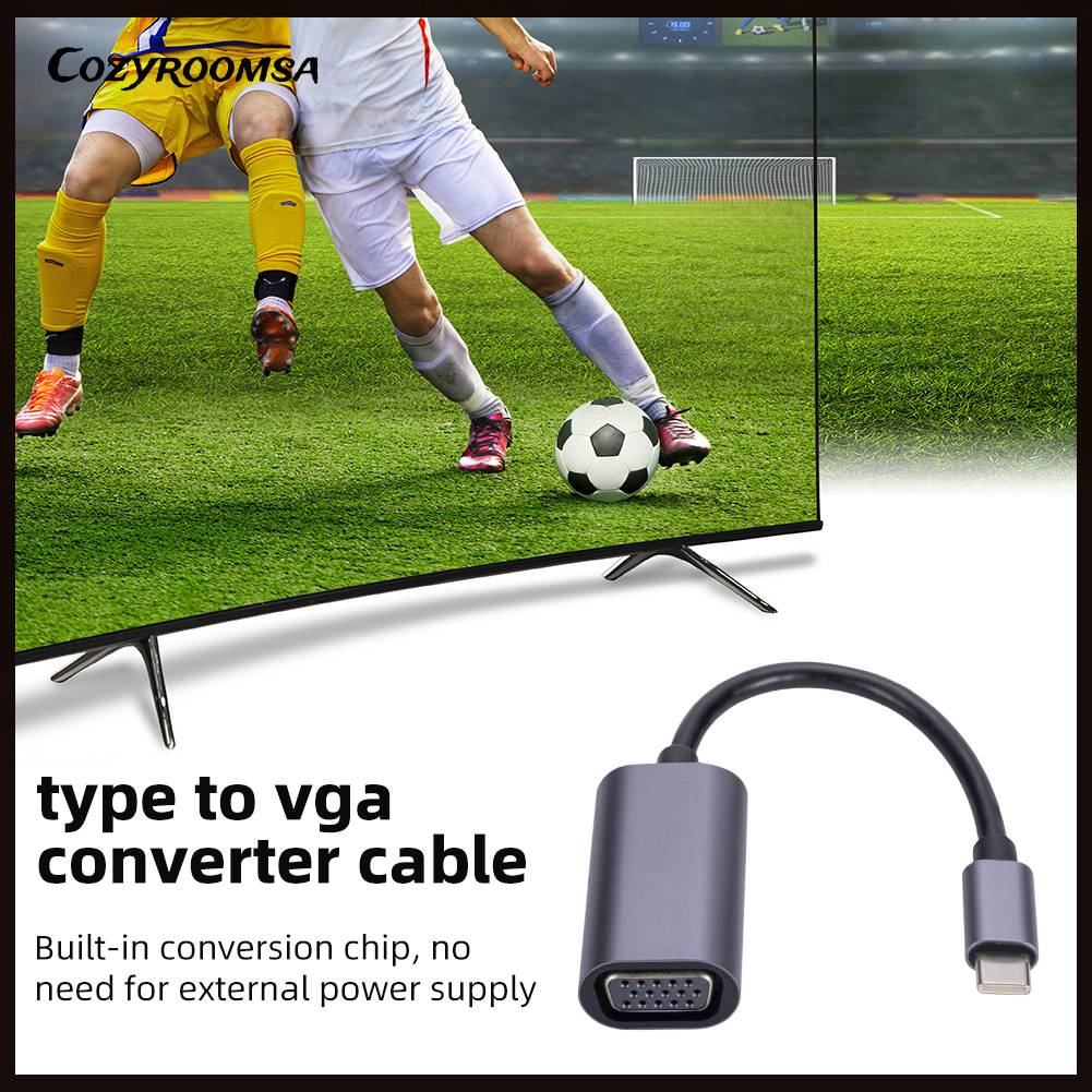 Cáp ChuyểN ĐổI USB C Sang VGA 1080P HD Cho MacBook Air / Pro