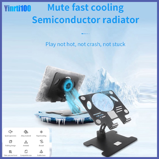 Giá Đỡ Laptop / Máy Tính Bảng Bán Dẫn Tản Nhiệt Có Thể Gập Lại Cho Ipad