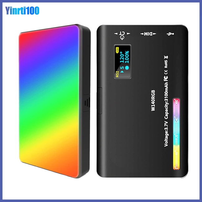 Bảng Đèn Led Video Yinrti W140 Rgb 2500k-9000k Cầm Tay Bỏ Túi Tiện Dụng