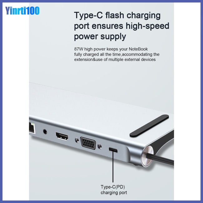 Bộ Chia Cổng Type-c 11 Trong 1 Đa Năng Cho Notebook