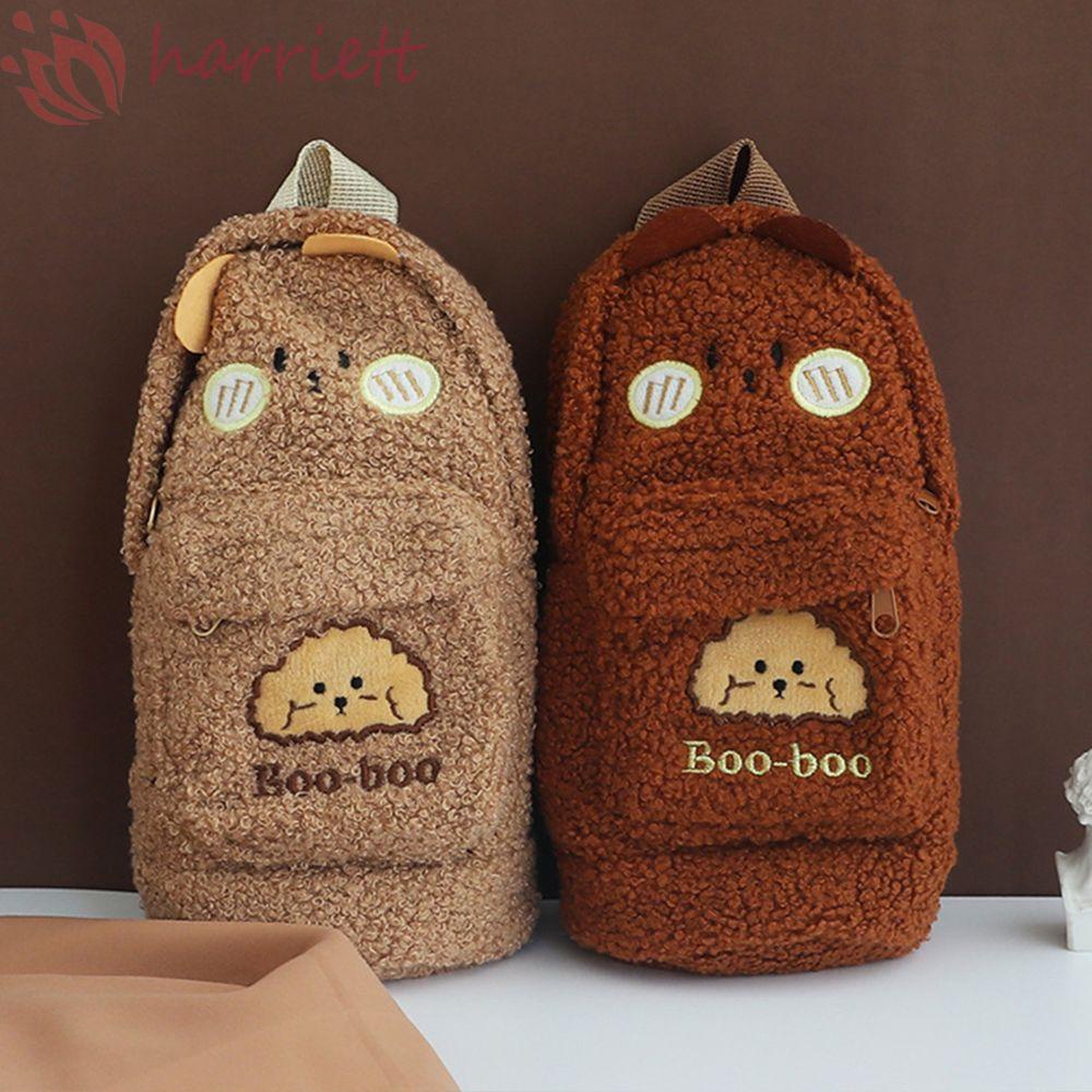 Túi đựng bút hình gấu bông dễ thương sức chứa lớn cho học sinh