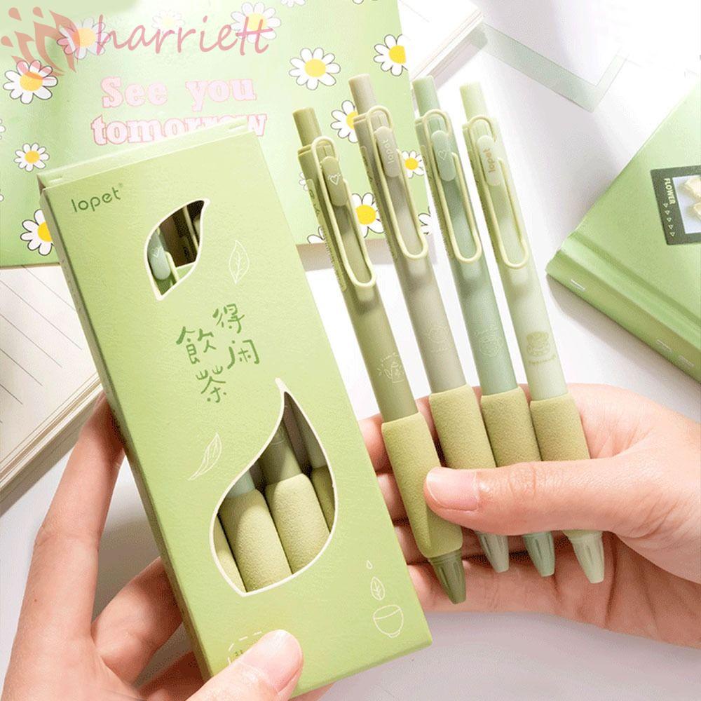 Set 4 Bút Bi Mực Đen Không Đau Tiện Dụng Cho Học Sinh / Văn Phòng