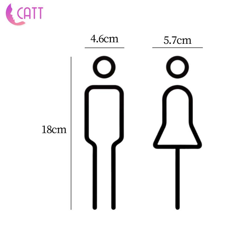 Biển Hiệu 3D Dán Cửa Toilet Bằng Acrylic In Chữ WC Tiện Dụng Cho Nhà Vệ Sinh