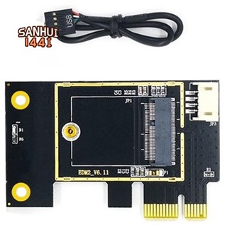 Card Mạng Không Dây NGFF M.2 Sang PCIE Hỗ Trợ Thẻ Mạng 7260 8265 1650 1675X AX200 AX210