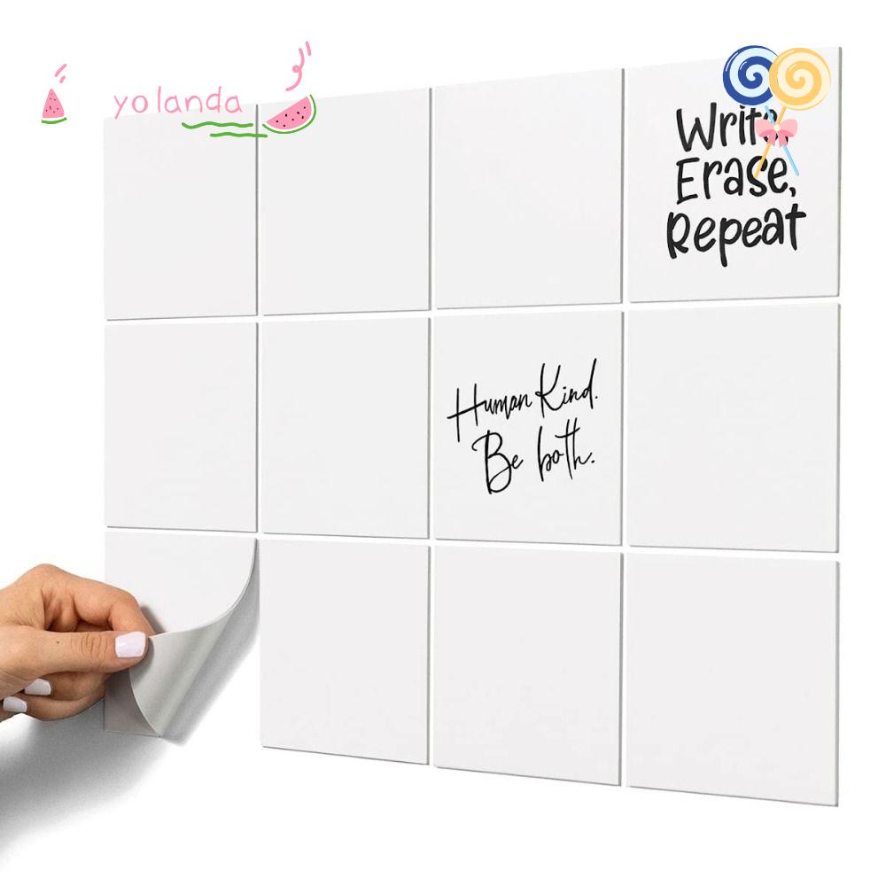 Set 12 Tấm Bảng Trắng Ghi Chú Có Thể Tái Sử Dụng