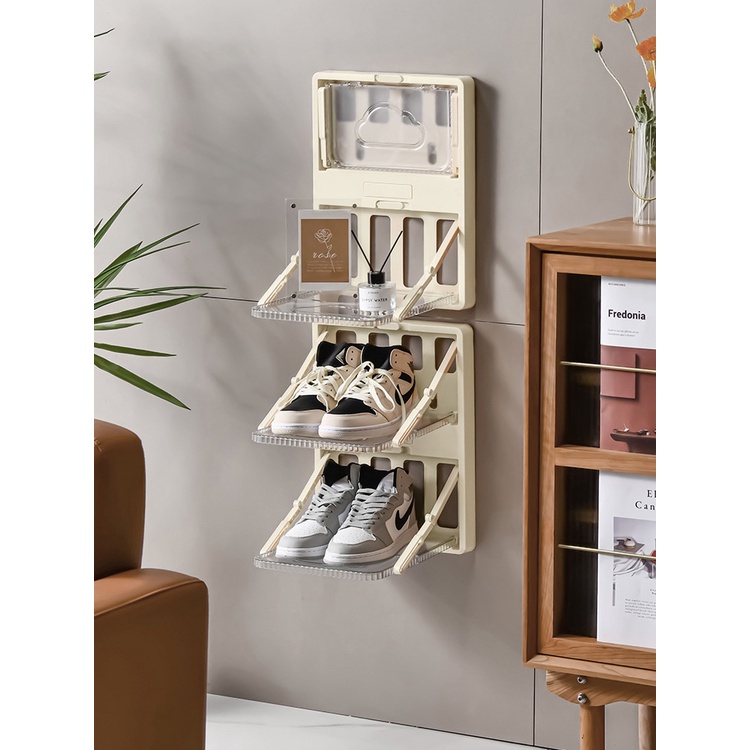 Kệ WORTHBUT để giày dép nhiều tầng gắn tường không cần cần lắp đặt tiện dụng