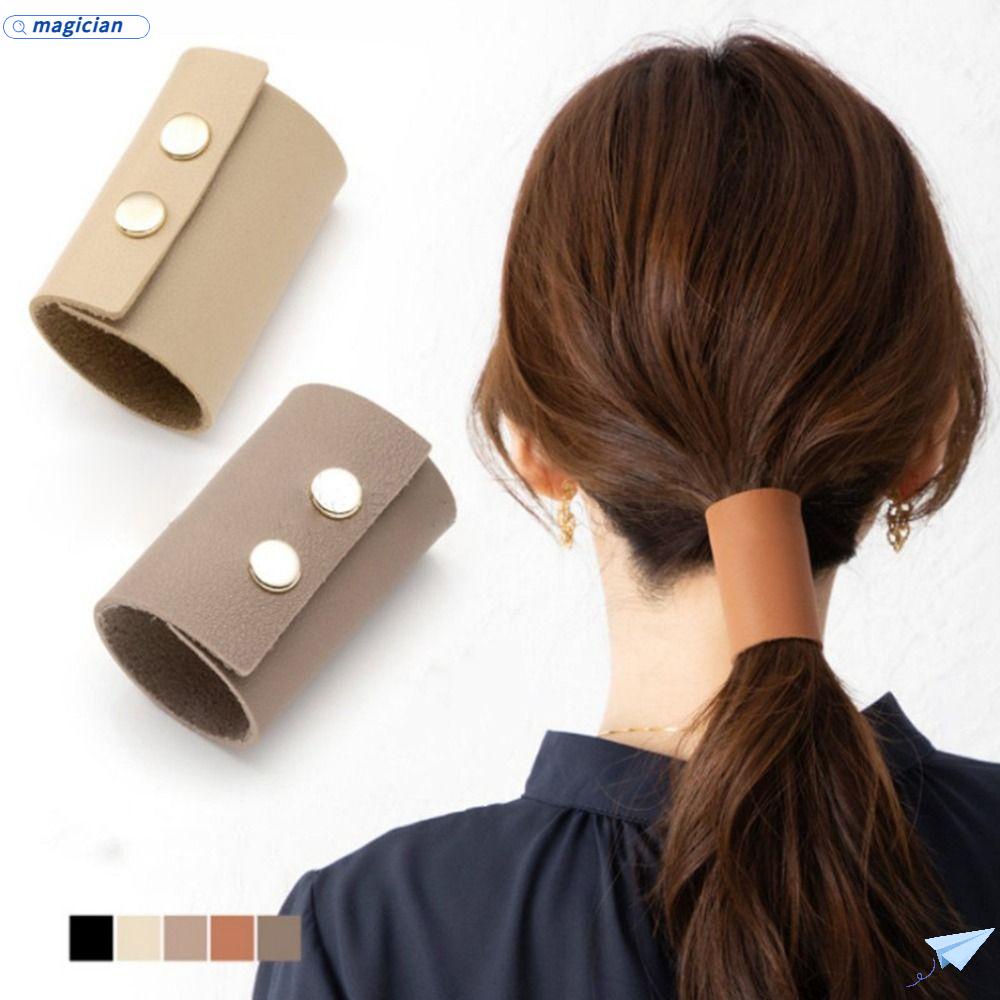 Dây Buộc Tóc Đuôi Ngựa Bằng Da Thời Trang Cho Nữ