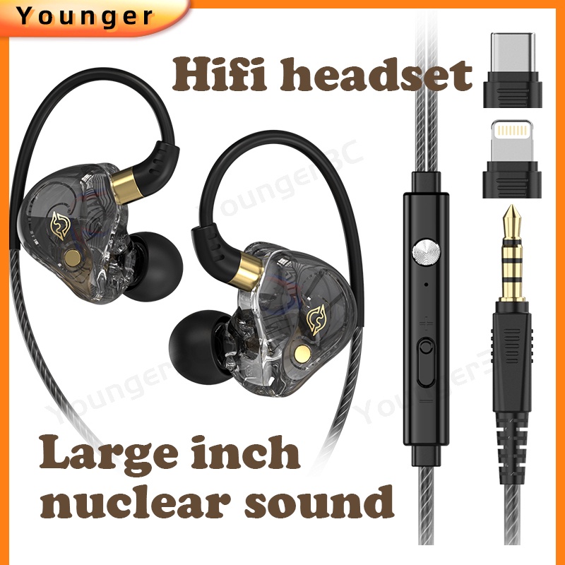 Tai Nghe Nhét Tai Từ Tính Jack 3.5mm Âm Thanh Siêu Trầm Có Micro Và Nút Điều Chỉnh Âm Lượng Tiện Dụng