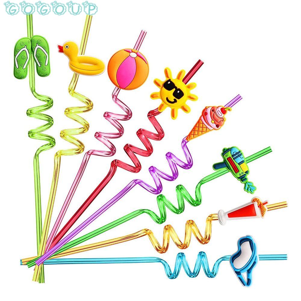 Set 8 Ống Hút Uống Rượu Cocktail Trang Trí Tiệc Tùng Nhiều Màu Sắc