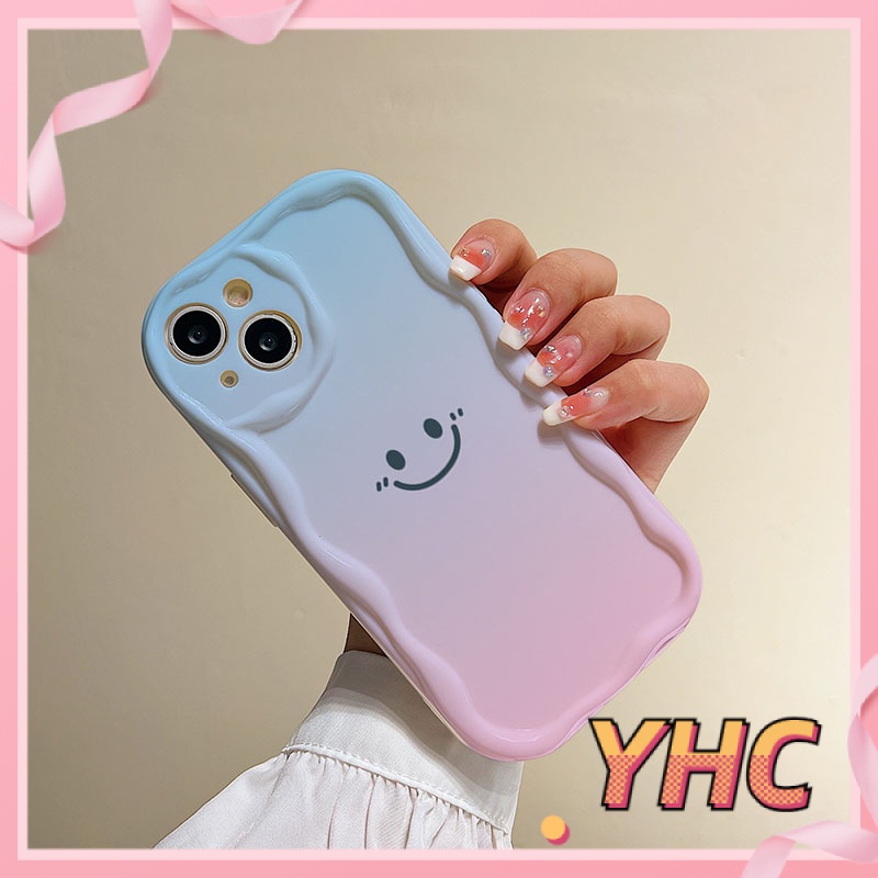 Ốp Lưng iPhone Màu hồng thay đổi khuôn mặt tươi cười 3D cuộn sóng viền Silicone camera bảo vệ Cho Iphone 6 / 6S / 6splus / se / 7 / 7plus / 8 / 8plus / X / xs / xsmax / 11 / 12 / 13 / 14 / Plus / pro / pro max-226