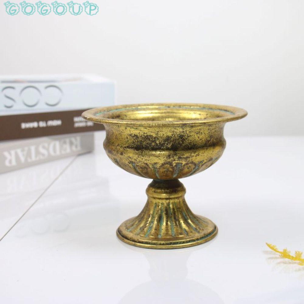 Bình Hoa GOGOUP Chất Lượng Cao|1 Phụ Kiện Trang Trí Tiệc Bằng Kim Loại Kiểu Vintage Sáng Tạo