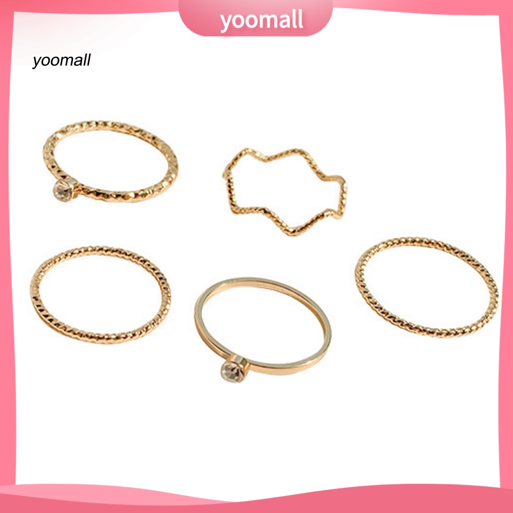Bộ 5 / 3 Nhẫn Đeo Ngón Tay Chống Mòn Thời Trang Dành Cho Nữ