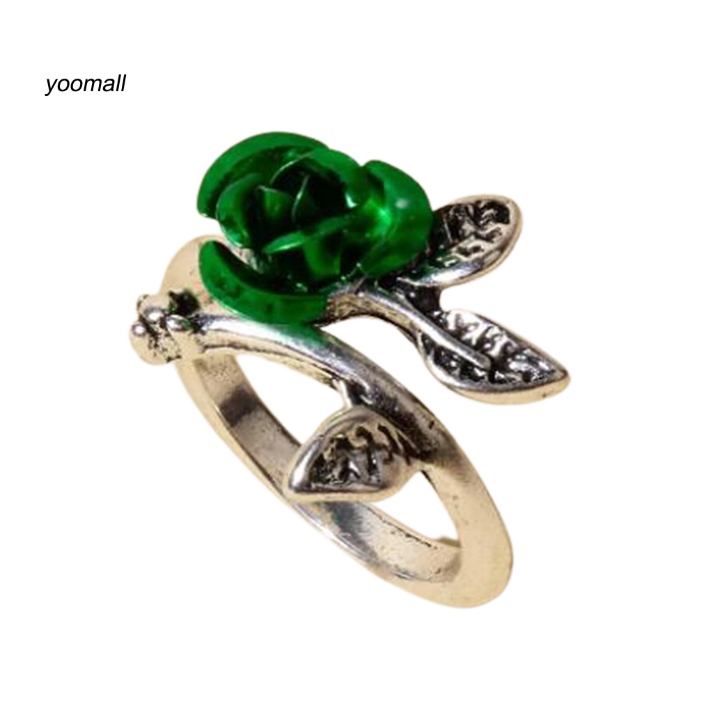 Nhẫn Đính Hôn Hai Tông Màu Bằng Đồng Mỏng Họa Tiết Hoa Hồng Cho Nữ