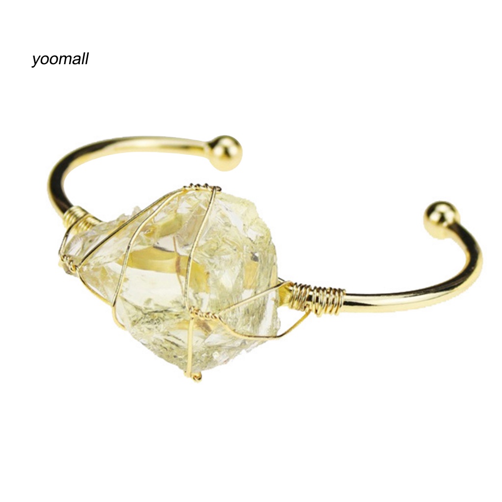 Vòng Đeo Tay Dạng Hở Bằng Hợp Kim Tự Nhiên Có Thể Điều Chỉnh Cho Nữ