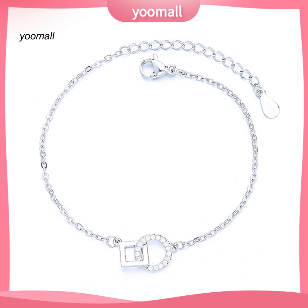 Vòng Đeo Tay Đính Đá Lấp Lánh Có Thể Điều Chỉnh Dành Cho Nữ