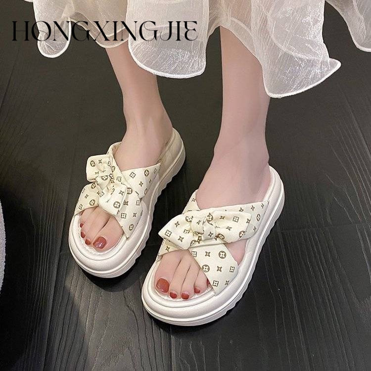 HONGXINGJIE dép sandal nữ dép đế cao Xu hướng thời trang năm 2023NEW      06221